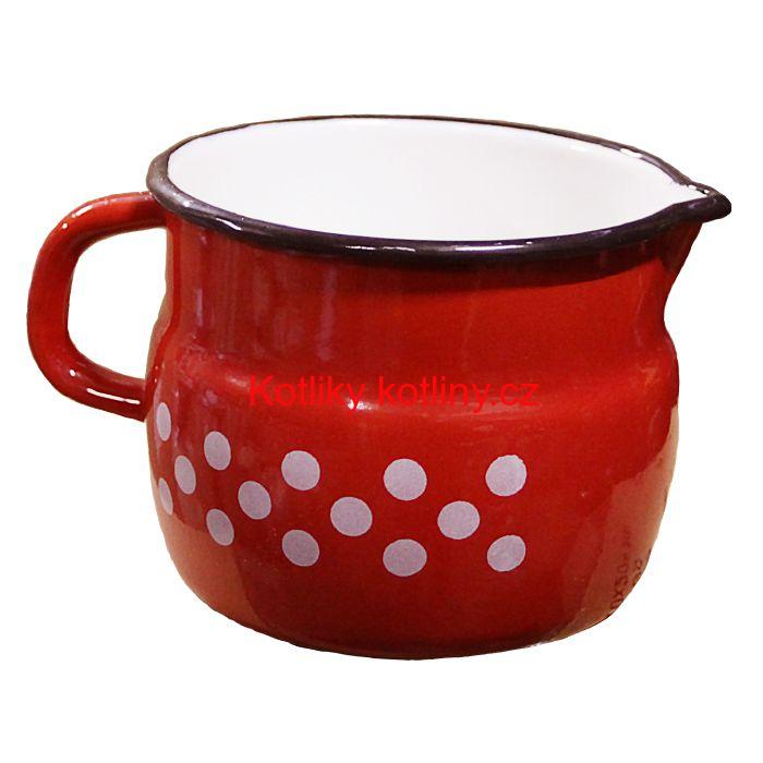 Smaltovaný hrnek s výlevkou 1,5 L