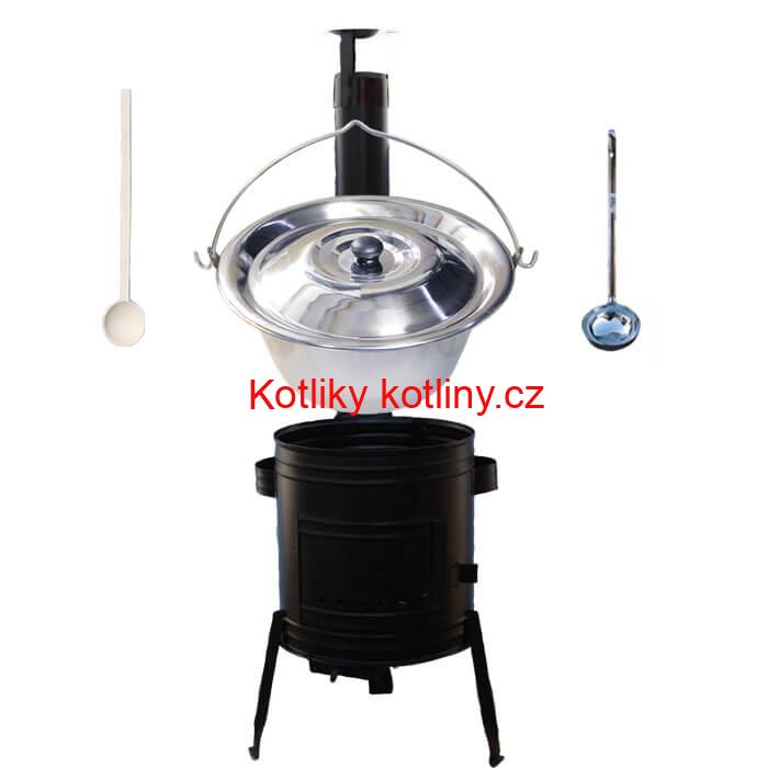 Nerezový kotlík 14 L (0,8 mm) + kovová kotlina 36 CLASSIC (KOV)