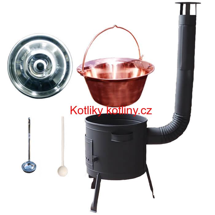 Kotlíkový gulášový set 42 PLUS 600 + měděný kotlík 20 L (1,2 mm)