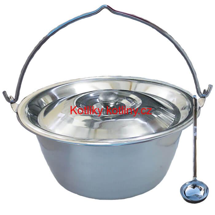 Nerezový kotlík 30 L (0,8 mm) + nerezová poklice
