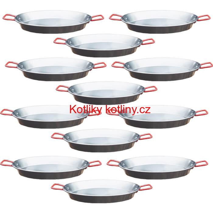 Paella Tapas catering 20 cm - 12 ks ocelových pánví