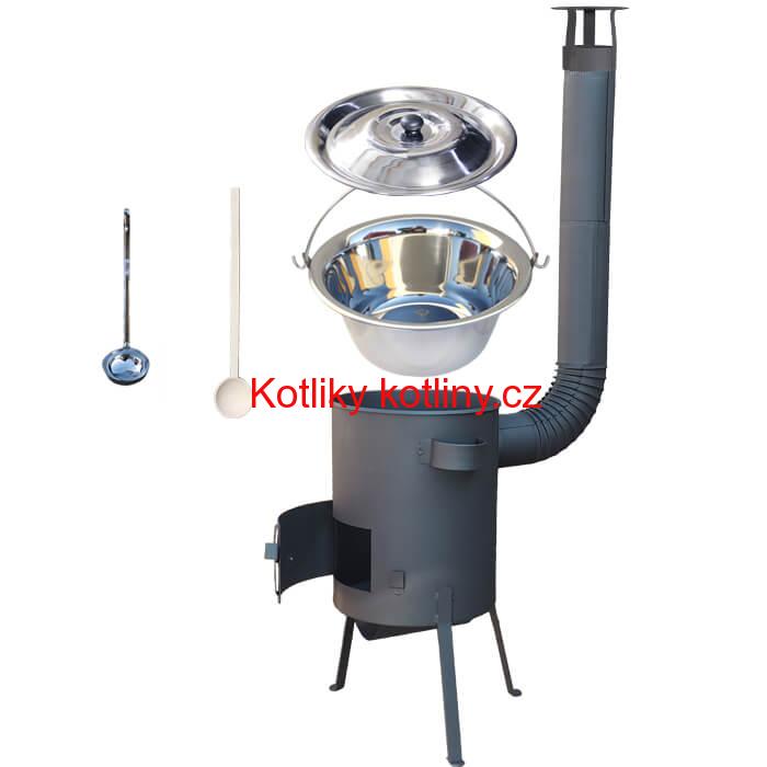 Nerezový kotlík 22 L (0,8 mm) + žáruvzdorná kotlina 42 PLUS 600 4 MM