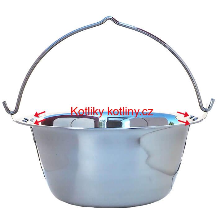 Nerezový kotlík 20 L (0,8 mm) s nýty