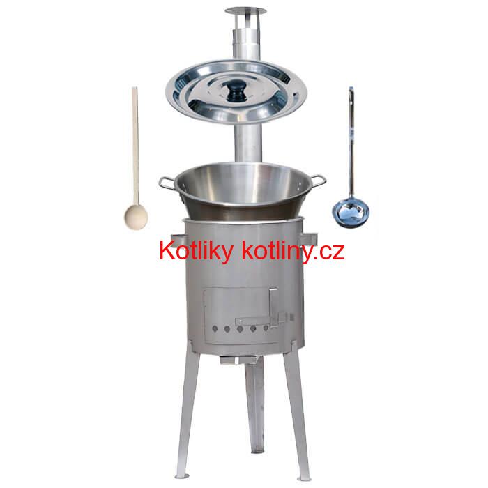 Nerezový kotel 40 L (1,2 mm) + nerezová kotlina 45 cm LUXUS