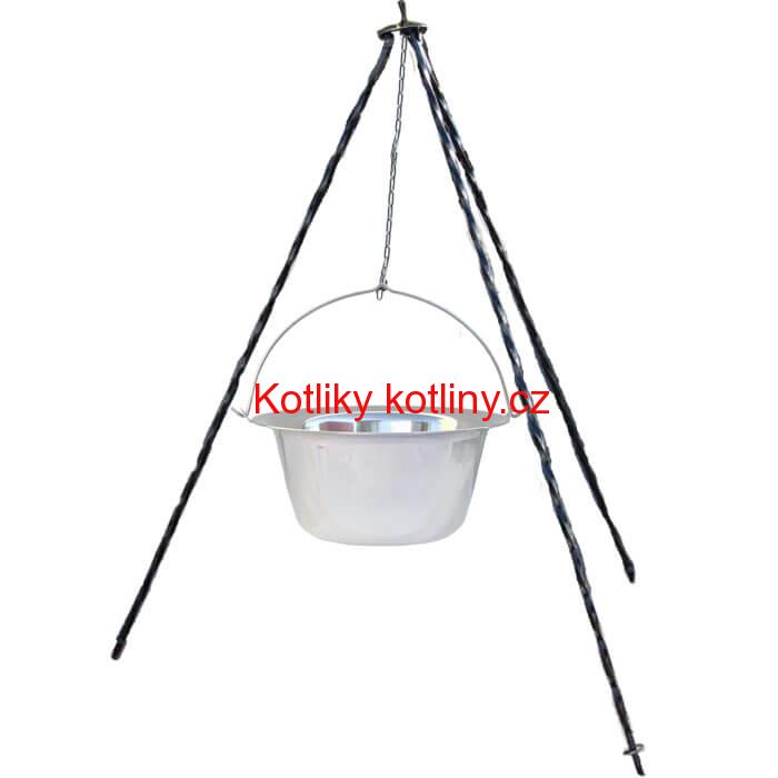 Nerezový kotlík (INOX 0,8 mm) 22 L + trojnožka 1,2 m