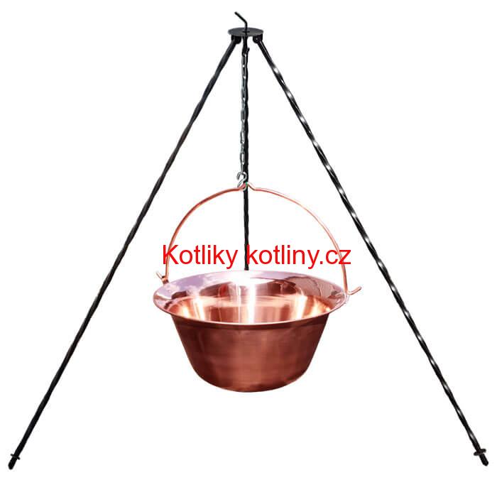 Měděný kotlík 20 L (1,2 mm) + trojnožka 1,2 m