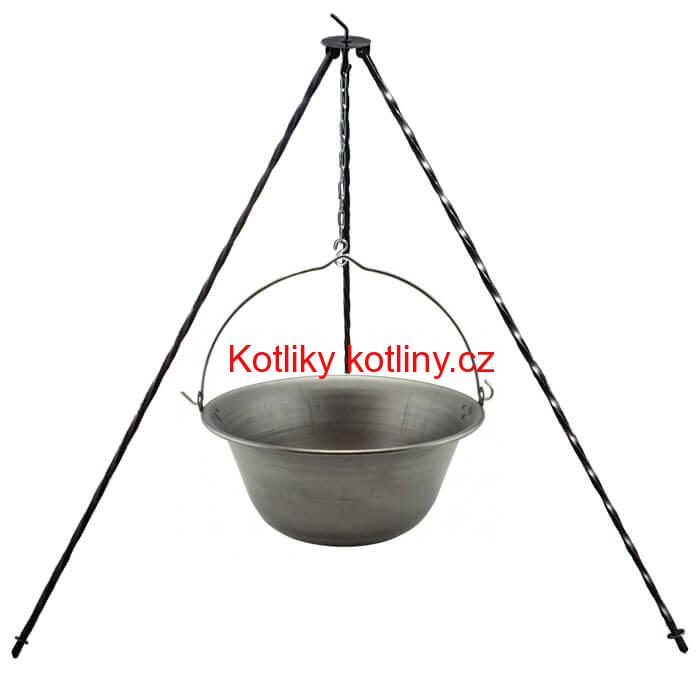Železný kotlík 6 L (0,75 mm) + trojnožka 1 m