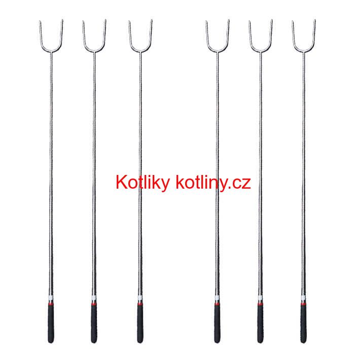 Vidličky na opékání 24,5 cm - 84,5 cm - teleskopické 6 ks