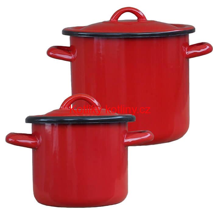 Smaltované hrnce s poklicemi 1 L + 3 L Classic