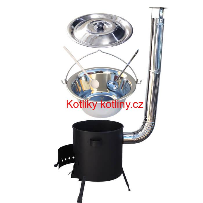 Nerezový kotlík 22 L (0,8 mm) + žáruvzdorná kotlina (1 mm) 42 PLUS 600