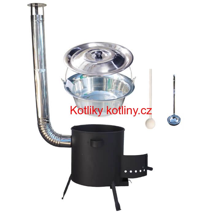 Nerezový kotlík 20 L (1,2 mm) + žáruvzdorná kotlina (1 mm) 42 PLUS 600