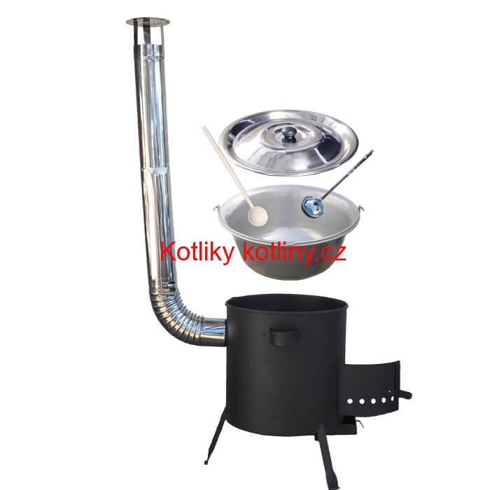 Železný kotlík 20 L (0,75 mm) + žáruvzdorná kotlina (1 mm) 42 PLUS 600