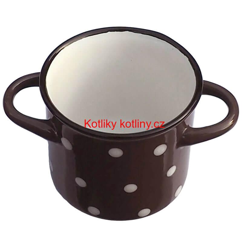 Keramický hrnek na polévku - hnědý DECOR