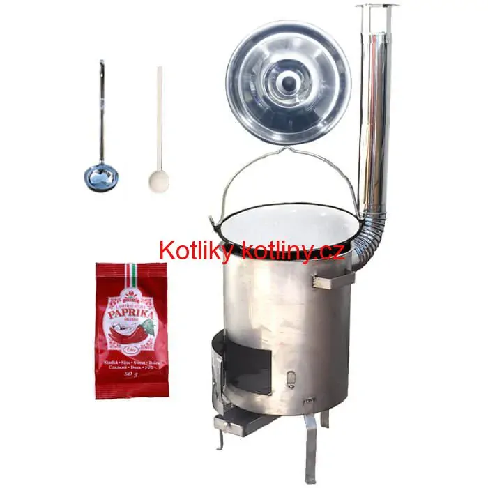 Smaltovaný kotlík 30 L (1,2 mm) + nerezová kotlina (1,5 mm) 45 cm STRONG EXCLUSIVE