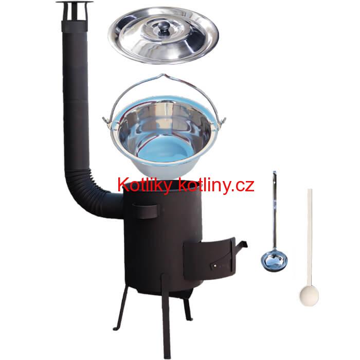 Nerezový kotlík 15 L (1,2 mm) INOX + žáruvzdorná kotlina 36 PLUS 600 4 MM