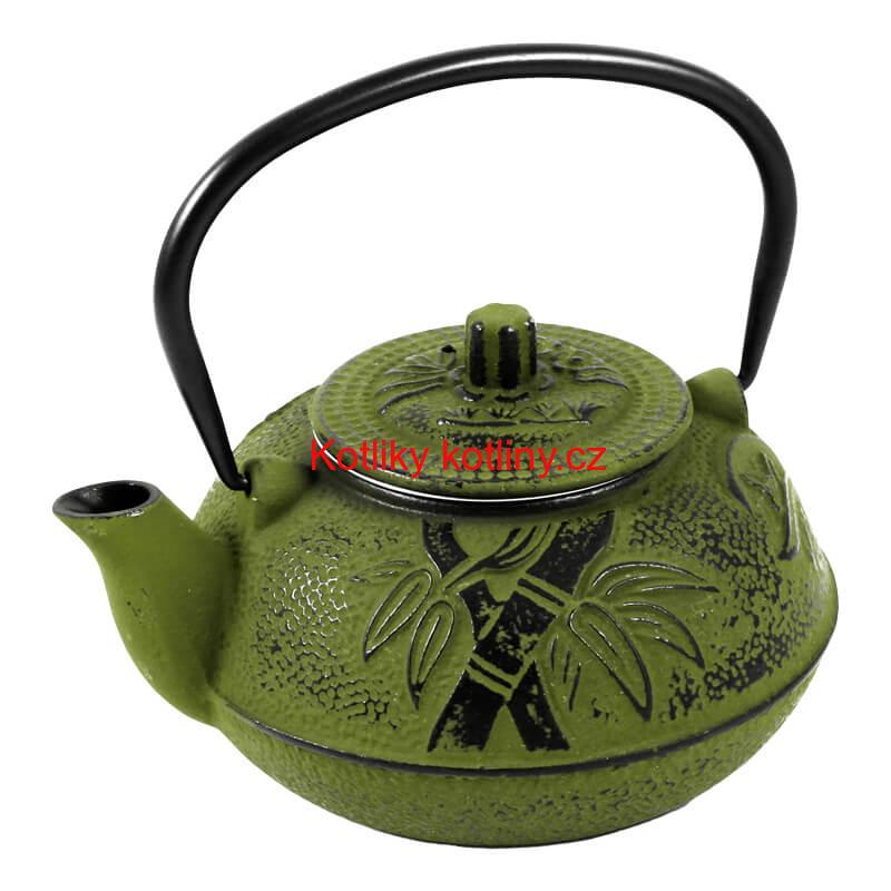 Litinový čajník 600 ml zelený