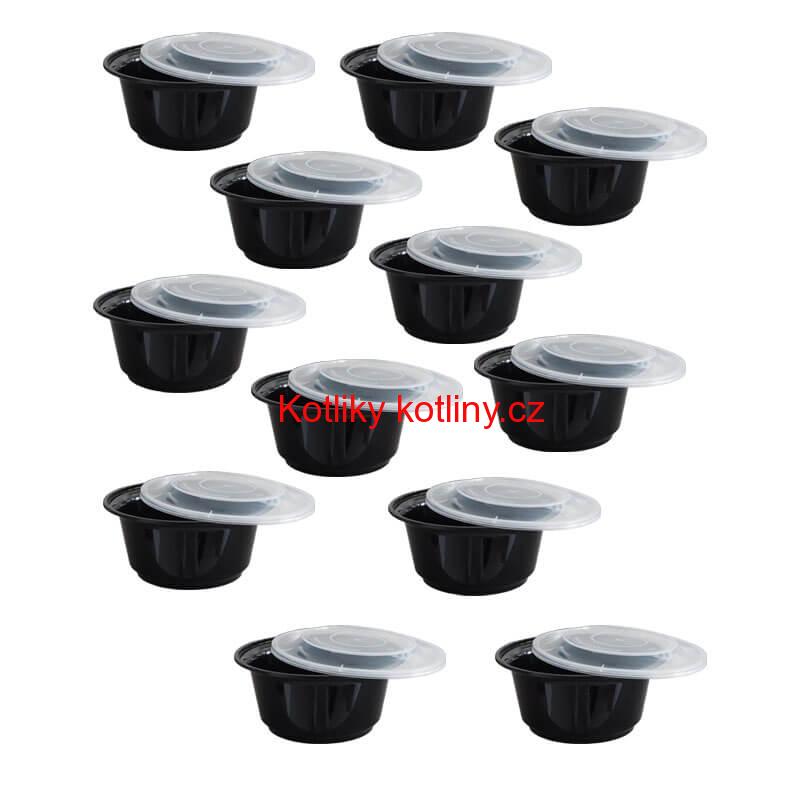 Smaltovaný kotlík 13 L + kovová kotlina 36 KOV + misky 12 ks