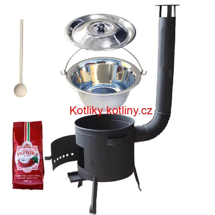 Nerezový kotlík 22 L (0,8 mm) INOX + silnostěnná (1,5 mm) žáruvzdorná kotlina BALKY STRONG 42 PLUS 600