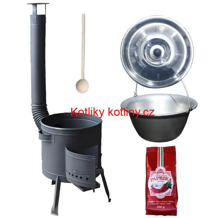 Nerezový kotlík 20 L (1,5 mm) + silnostěnná (1,5 mm) žáruvzdorná kotlina BALKY STRONG 42 PLUS 600