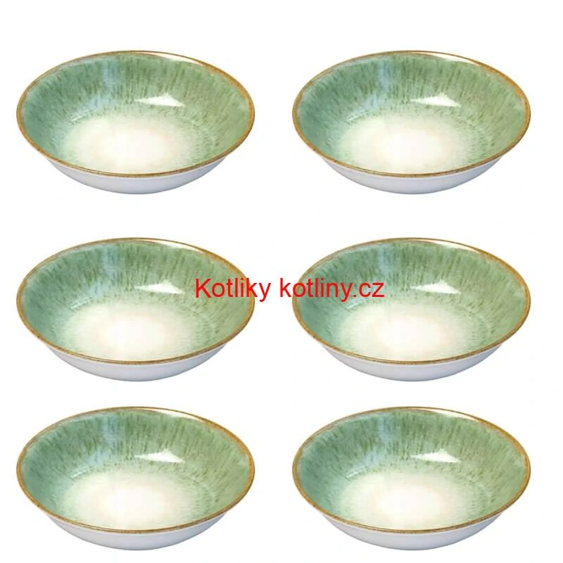 Souprava keramických talířů 18 ks GREEN