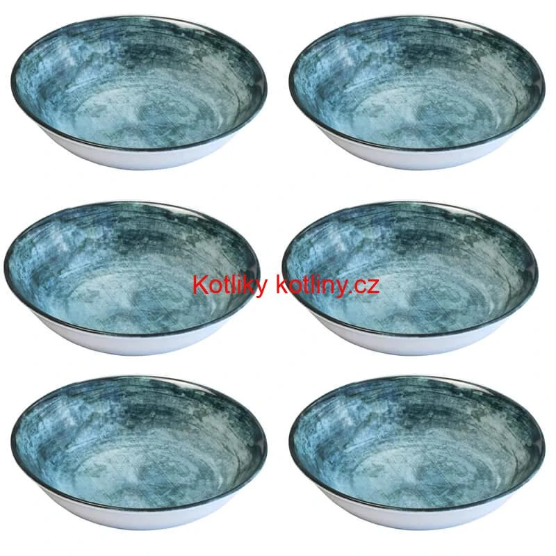 Souprava keramických talířů 18 ks BLUE