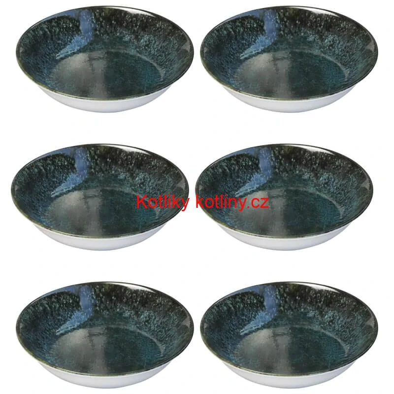 Souprava keramických talířů 18 ks BLACK