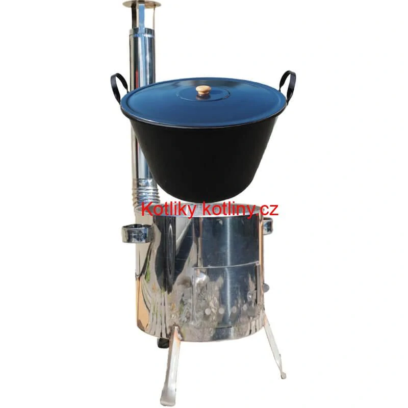 Smaltovaný kotel 70 L + nerezová kotlina 53 cm LUSTRO