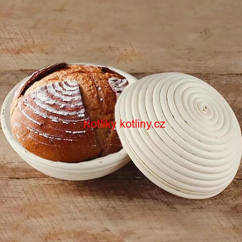 Ratanová miska na kynutí chleba – kulatá
