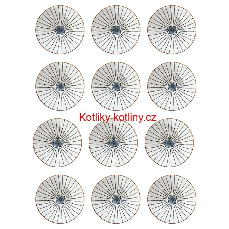 Sada 12 ks velkých keramických misek na guláš a polévky, 1 litr