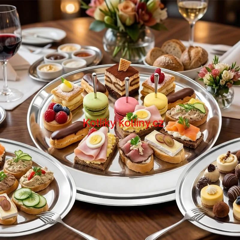 Nerezový oválný podnos (45,5cm) – Odolný servírovací tác na maso i koláče