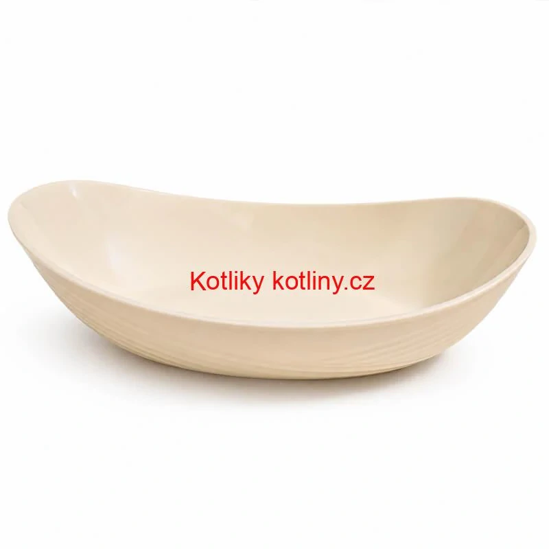 Plastová servírovací miska loďka 28,5 cm – smetanová