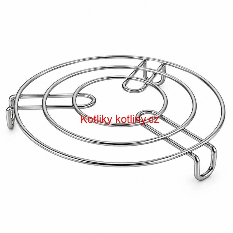 Kulatá nerezová podložka pod hrnec s průměrem 20 cm a výškou 2 cm