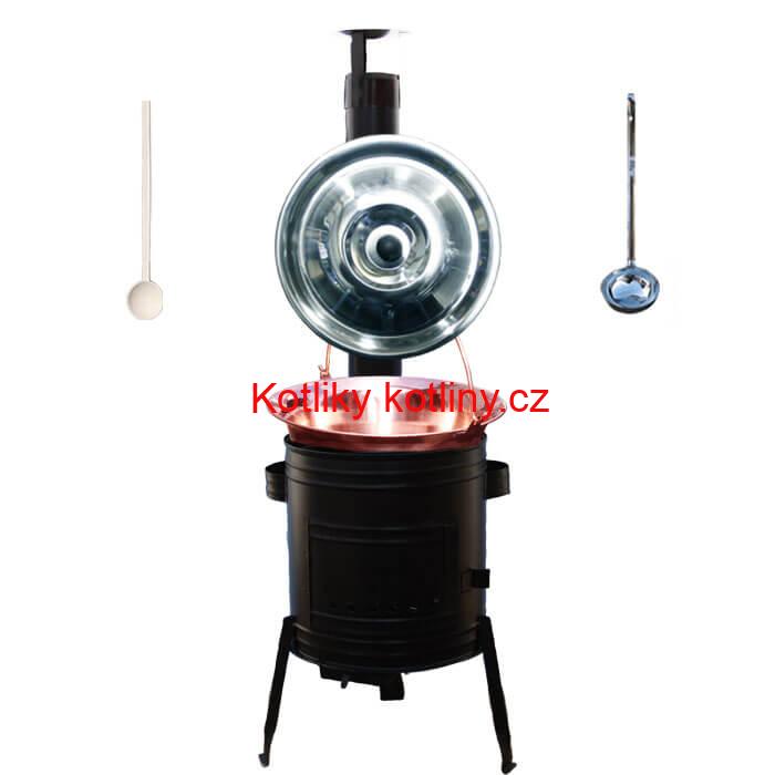 Měděný kotlík 10 L (0,8 mm) + kovová kotlina 31 PARTY (KOV)