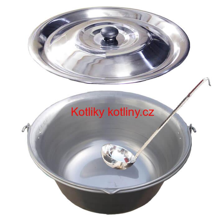 Nerezový kotlík 15 L (1,5 mm) + nerezová poklice