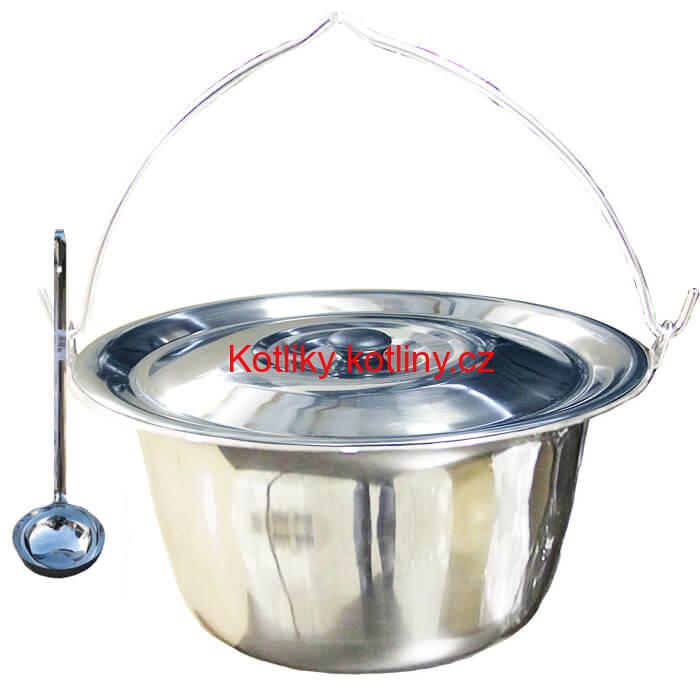 Nerezový kotlík 20 L (1,2 mm) + nerezová poklice