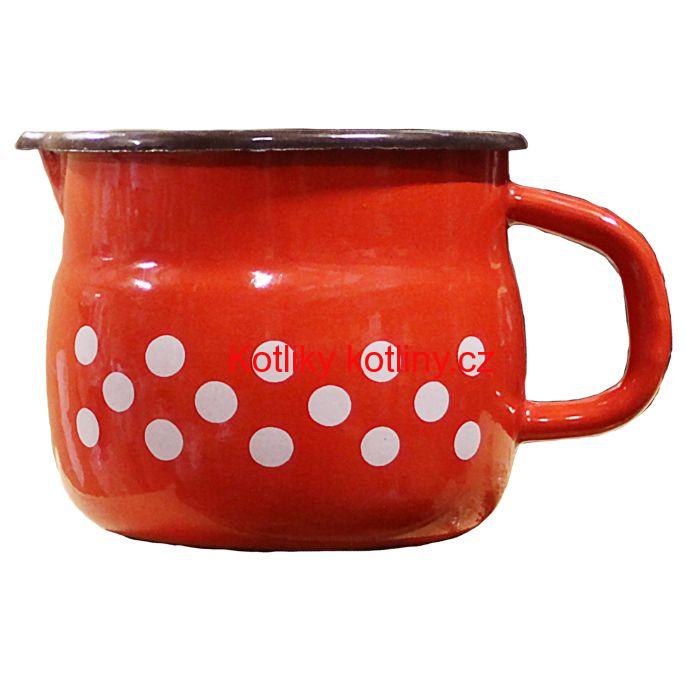 Smaltovaný hrnek s výlevkou 1 L