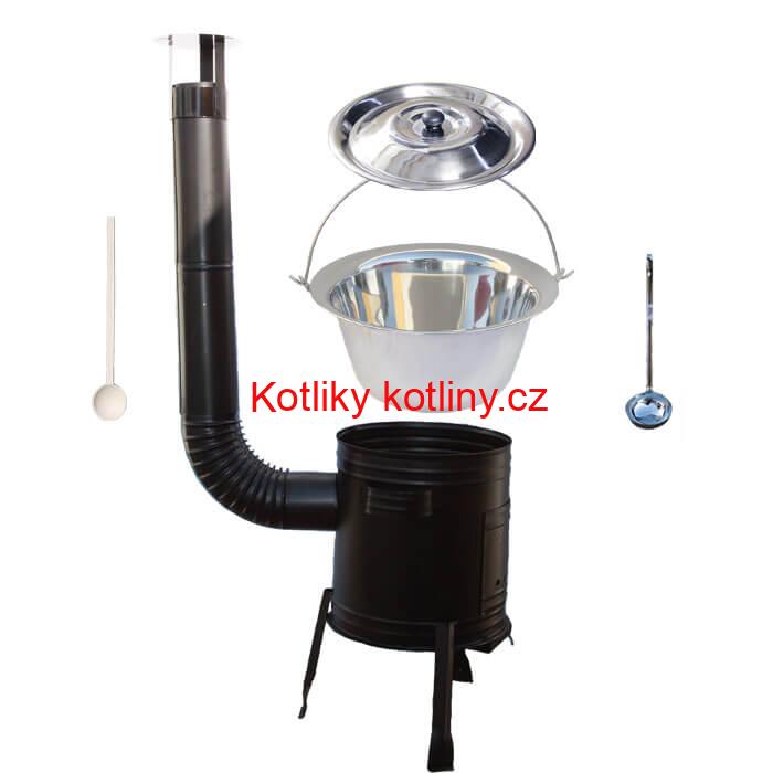 Nerezový kotlík 14 L (0,8 mm) + kovová kotlina 36 CLASSIC (KOV)