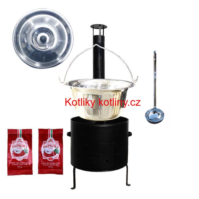 Kotlíkový gulášový set 36 CLASSIC + 15 L nerezový kotlík (1,2 mm)