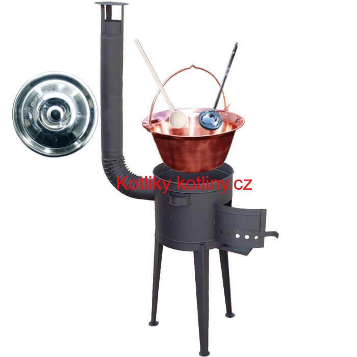 Kotlíkový gulášový set 36 PLUS 600 + měděný kotlík 14 L (1,2 mm)