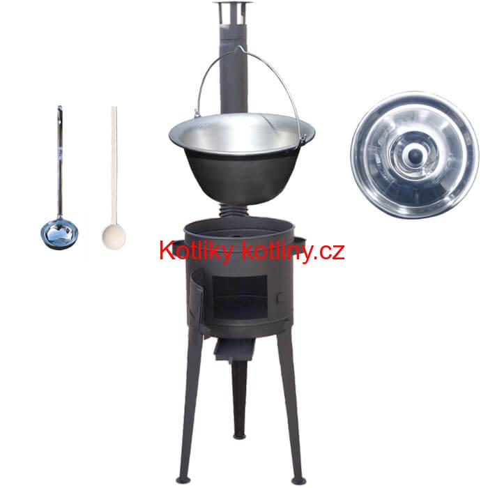 Kotlíkový gulášový set 36 PLUS 600 + silnostěnný nerezový kotlík 15 L (1,5 mm)