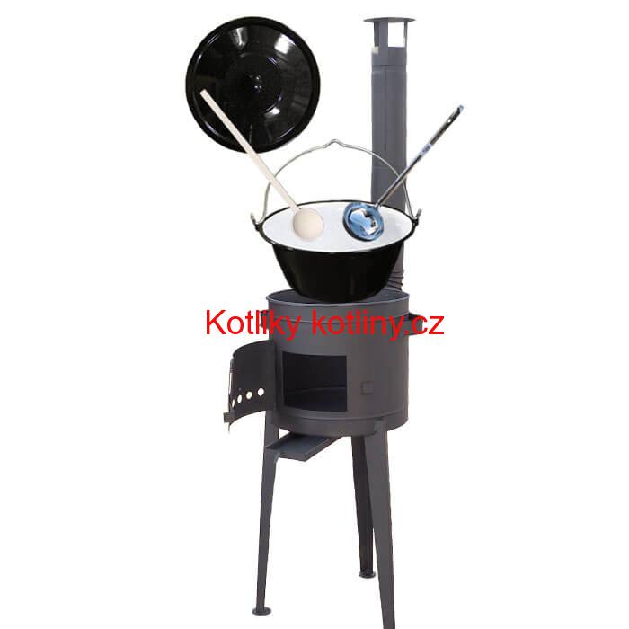 Kotlíkový gulášový set 42 PLUS 600 + smaltovaný kotlík 25 L