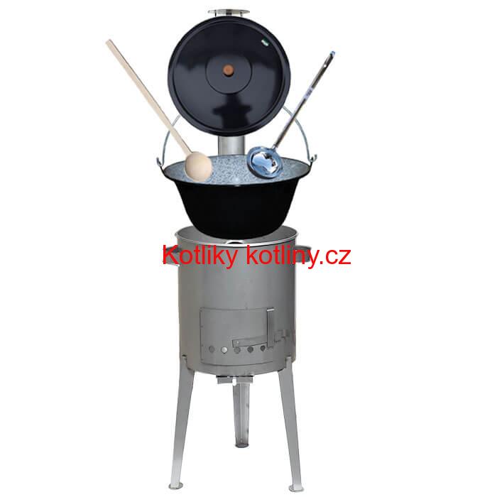 Smaltovaný kotlík 20 L (1,2 mm) + nerezová kotlina 42 cm LUXUS