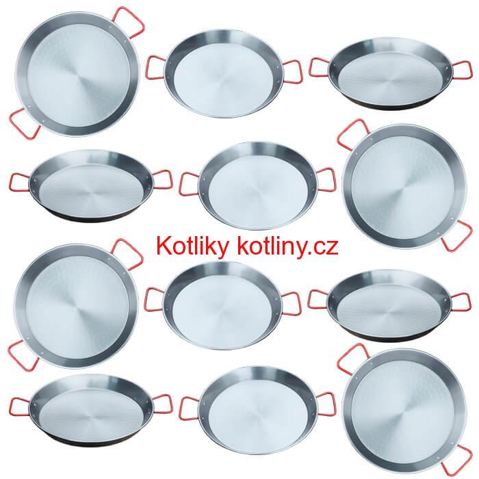 Paella Tapas catering 24 cm - 12 ks ocelových pánví