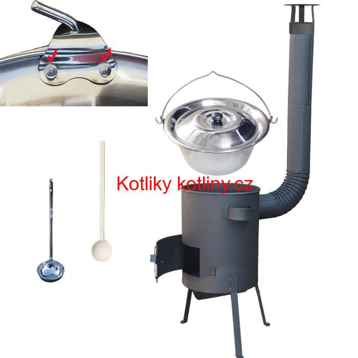 Nerezový kotlík 30 L (0,8 mm) + žáruvzdorná kotlina 45 PLUS 600 4 MM