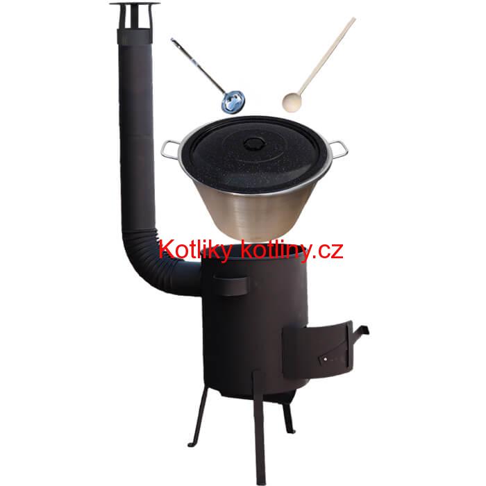 Nerezový kotel 40 L (1,2 mm) + žáruvzdorná kotlina 45 PLUS 600 4 MM