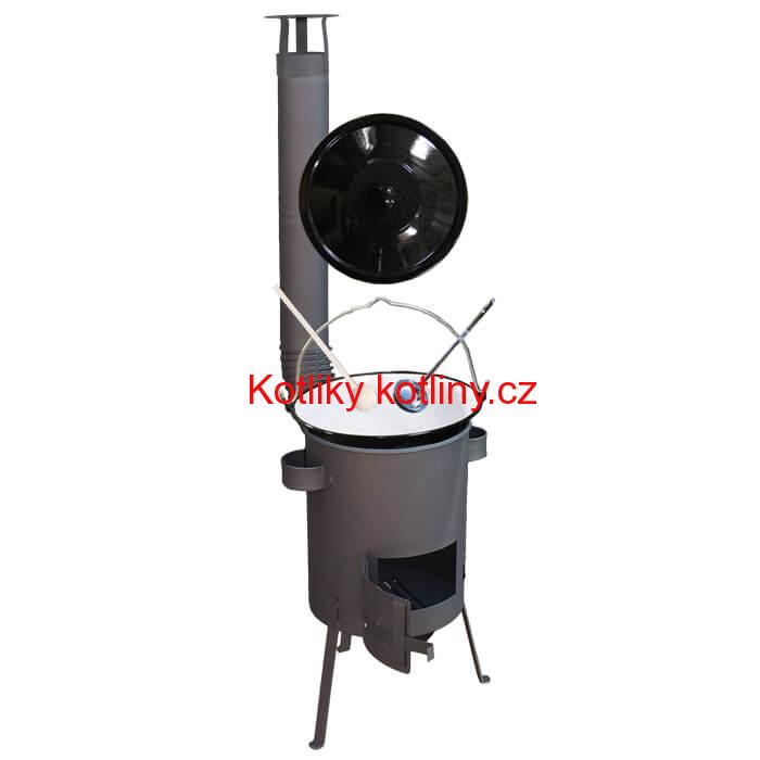 Smaltovaný kotlík 13 L + žáruvzdorná kotlina 36 PLUS 600 4 MM