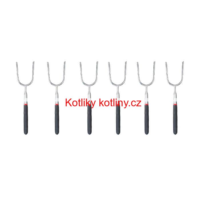 Vidličky na opékání 24,5 cm - 84,5 cm - teleskopické 6 ks