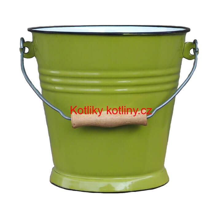 Smaltované vědro 5 L GREEN