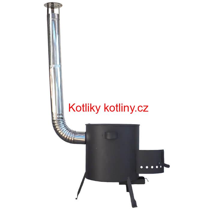 Kotlina 42 cm (1 mm) s žáruvzdornou barvou PLUS 600 + nerezový kouřovod