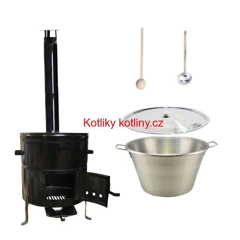 Nerezový kotel 70 L + kovová kotlina 56 cm BIG PARTY